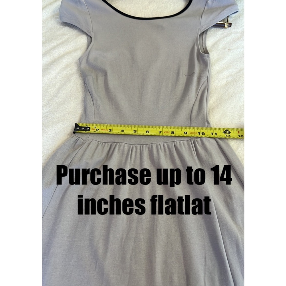 LAST PRICE H&M Cream Brown muscle sleeves fit and flare below knee dress size XS - Picture 11 of 12